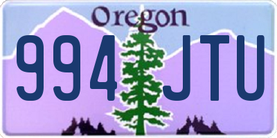 OR license plate 994JTU