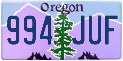 OR license plate 994JUF