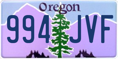 OR license plate 994JVF