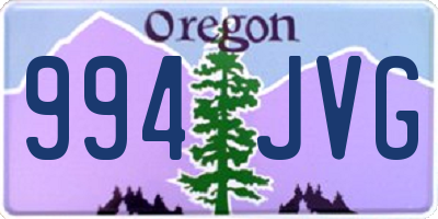 OR license plate 994JVG