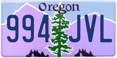 OR license plate 994JVL