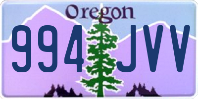 OR license plate 994JVV