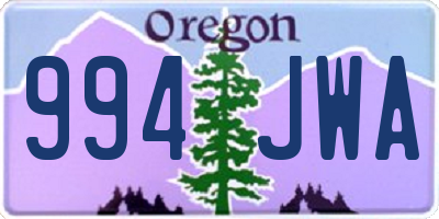 OR license plate 994JWA