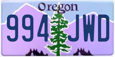 OR license plate 994JWD