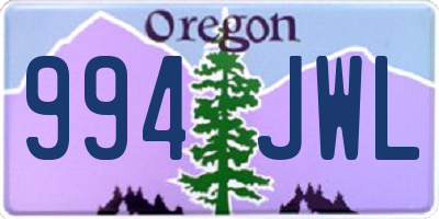 OR license plate 994JWL