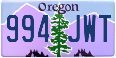 OR license plate 994JWT