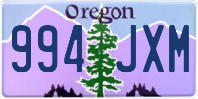 OR license plate 994JXM