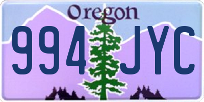 OR license plate 994JYC
