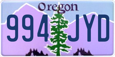 OR license plate 994JYD