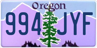 OR license plate 994JYF