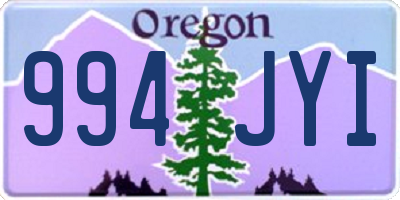 OR license plate 994JYI