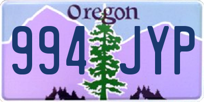 OR license plate 994JYP