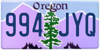 OR license plate 994JYQ