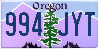 OR license plate 994JYT