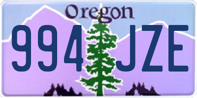 OR license plate 994JZE