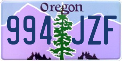 OR license plate 994JZF