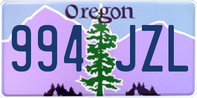 OR license plate 994JZL