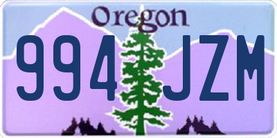 OR license plate 994JZM
