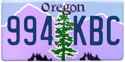 OR license plate 994KBC