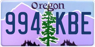 OR license plate 994KBE