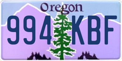 OR license plate 994KBF