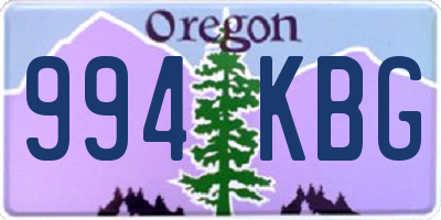 OR license plate 994KBG