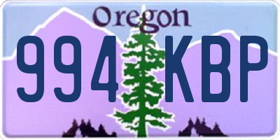 OR license plate 994KBP