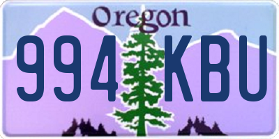 OR license plate 994KBU