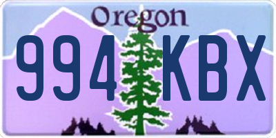 OR license plate 994KBX