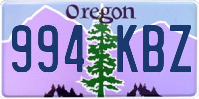 OR license plate 994KBZ
