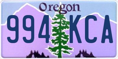 OR license plate 994KCA