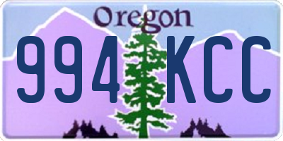 OR license plate 994KCC