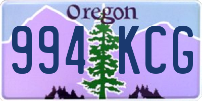 OR license plate 994KCG