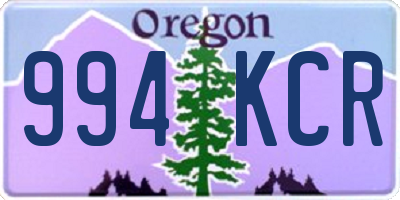 OR license plate 994KCR