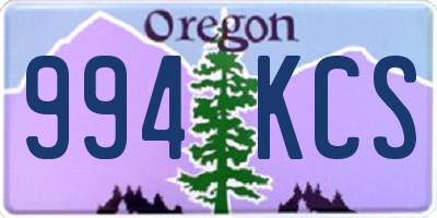 OR license plate 994KCS