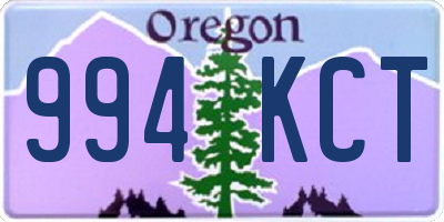 OR license plate 994KCT