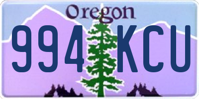 OR license plate 994KCU