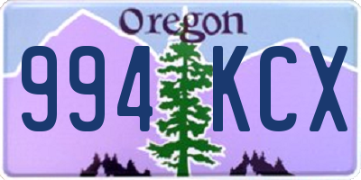 OR license plate 994KCX