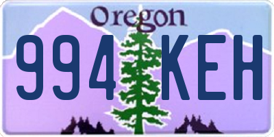 OR license plate 994KEH