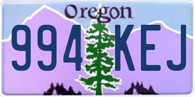 OR license plate 994KEJ