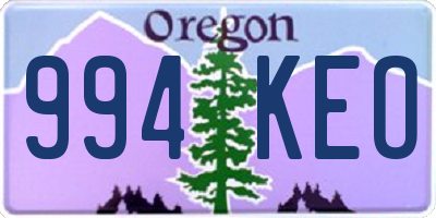OR license plate 994KEO