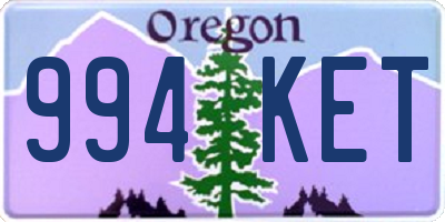 OR license plate 994KET