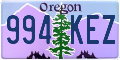 OR license plate 994KEZ