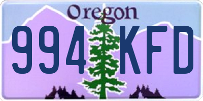 OR license plate 994KFD