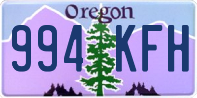 OR license plate 994KFH