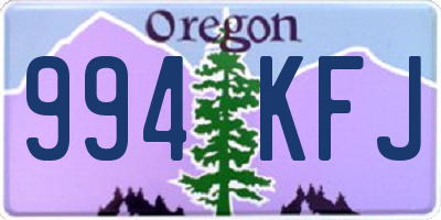 OR license plate 994KFJ
