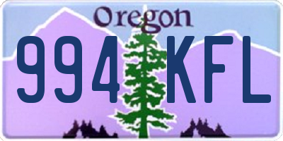 OR license plate 994KFL