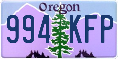 OR license plate 994KFP