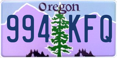 OR license plate 994KFQ