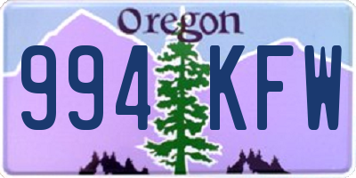 OR license plate 994KFW